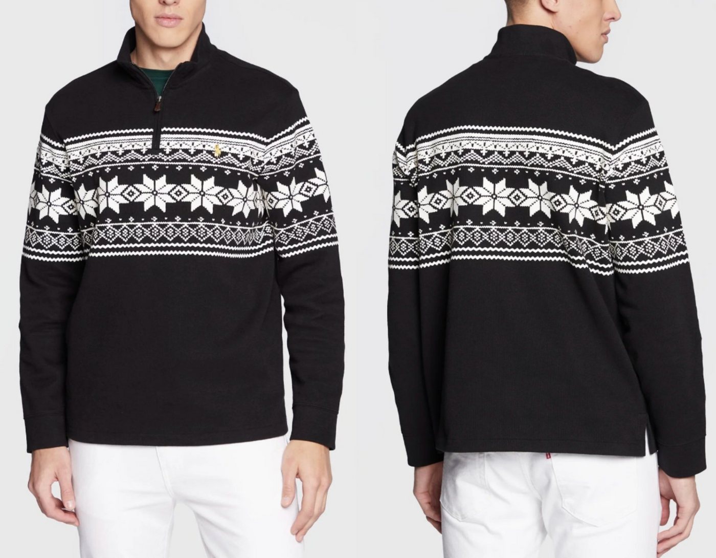 Ralph Lauren Strickpullover POLO RALPH LAUREN Norweger Pullover Troyer Sweater Sweatshirt Christma von Ralph Lauren