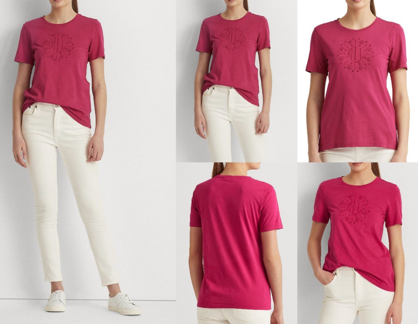 Ralph Lauren T-Shirt LAUREN RALPH LAUREN Cotton Modal Soft Top Iconic Bluse Shirt T-shirt P von Ralph Lauren