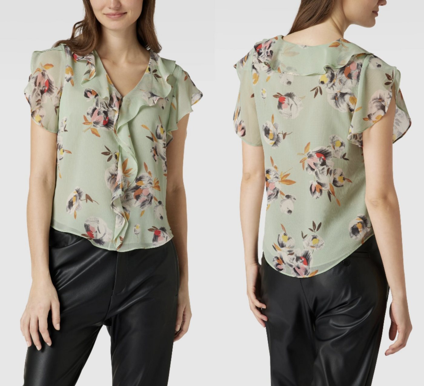 Ralph Lauren T-Shirt LAUREN RALPH LAUREN Crinkled Blouse Hemd Blusentop Wrap Top Shirt T-sh von Ralph Lauren