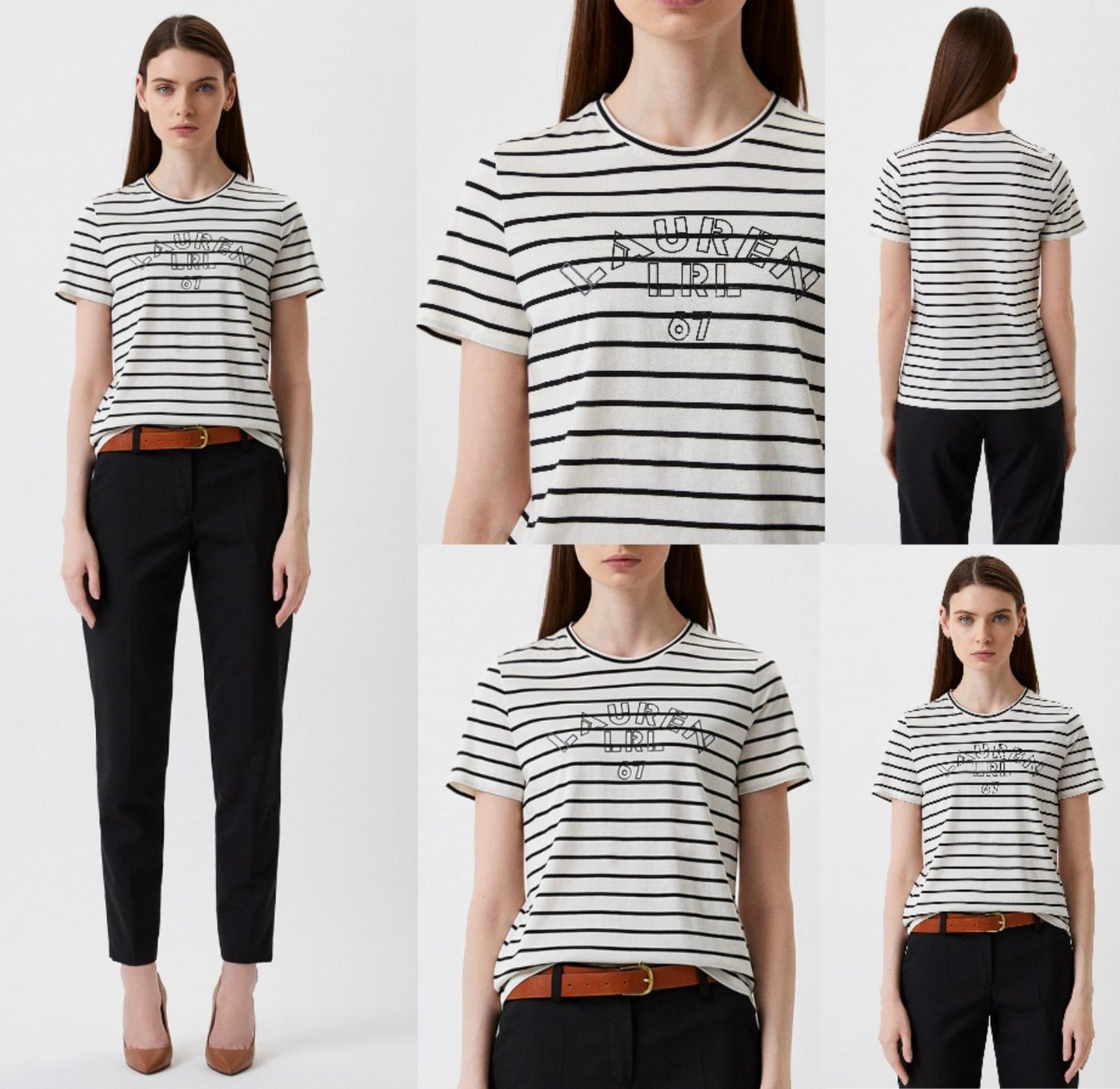 Ralph Lauren T-Shirt LAUREN RALPH LAUREN Logo Label Print T-shirt Blouse Hemd Blusentop Top von Ralph Lauren