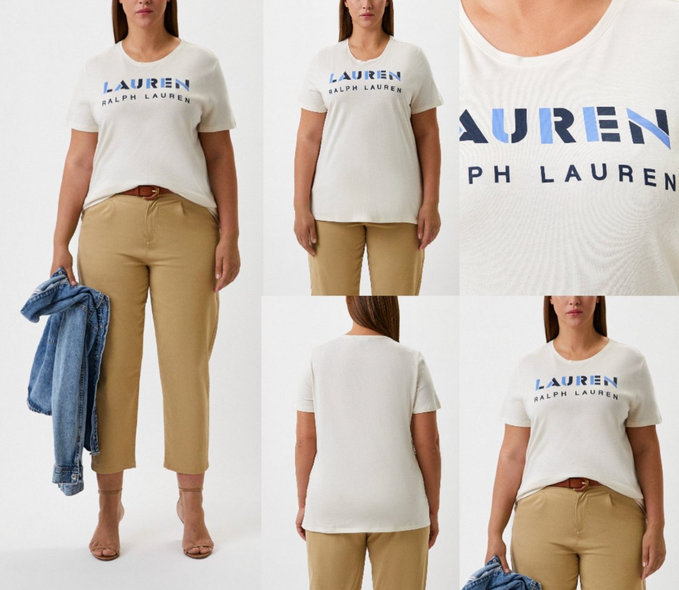 Ralph Lauren T-Shirt LAUREN RALPH LAUREN PLUS SIZE CURVE T-Shirt Top Bluse Shirt Comfort Re von Ralph Lauren