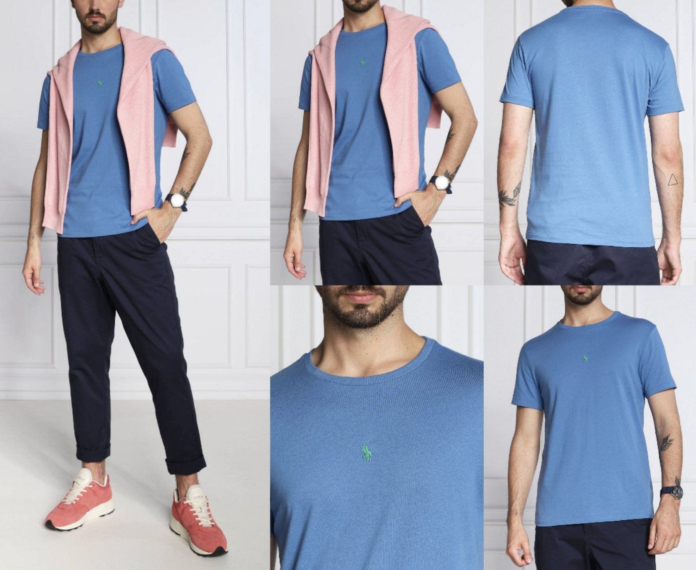 Ralph Lauren T-Shirt POLO RALPH LAUREN CENTRE PONY Cotton T-Shirt Soft Shirt Custom Slim Fi von Ralph Lauren