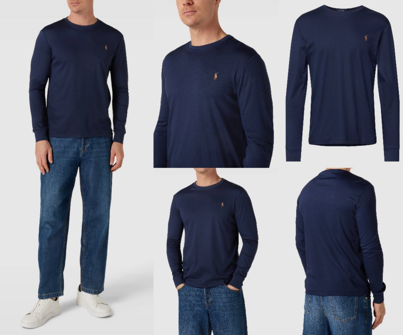 Ralph Lauren T-Shirt POLO RALPH LAUREN Interlock Longsleeve Shirt T-shirt Preppy Pony Sweat von Ralph Lauren