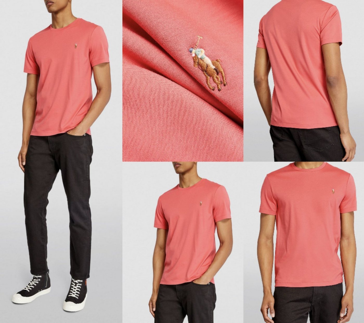 Ralph Lauren T-Shirt POLO RALPH LAUREN LUXURY Pima Cotton T-Shirt Soft Shirt Custom Slim Fi von Ralph Lauren