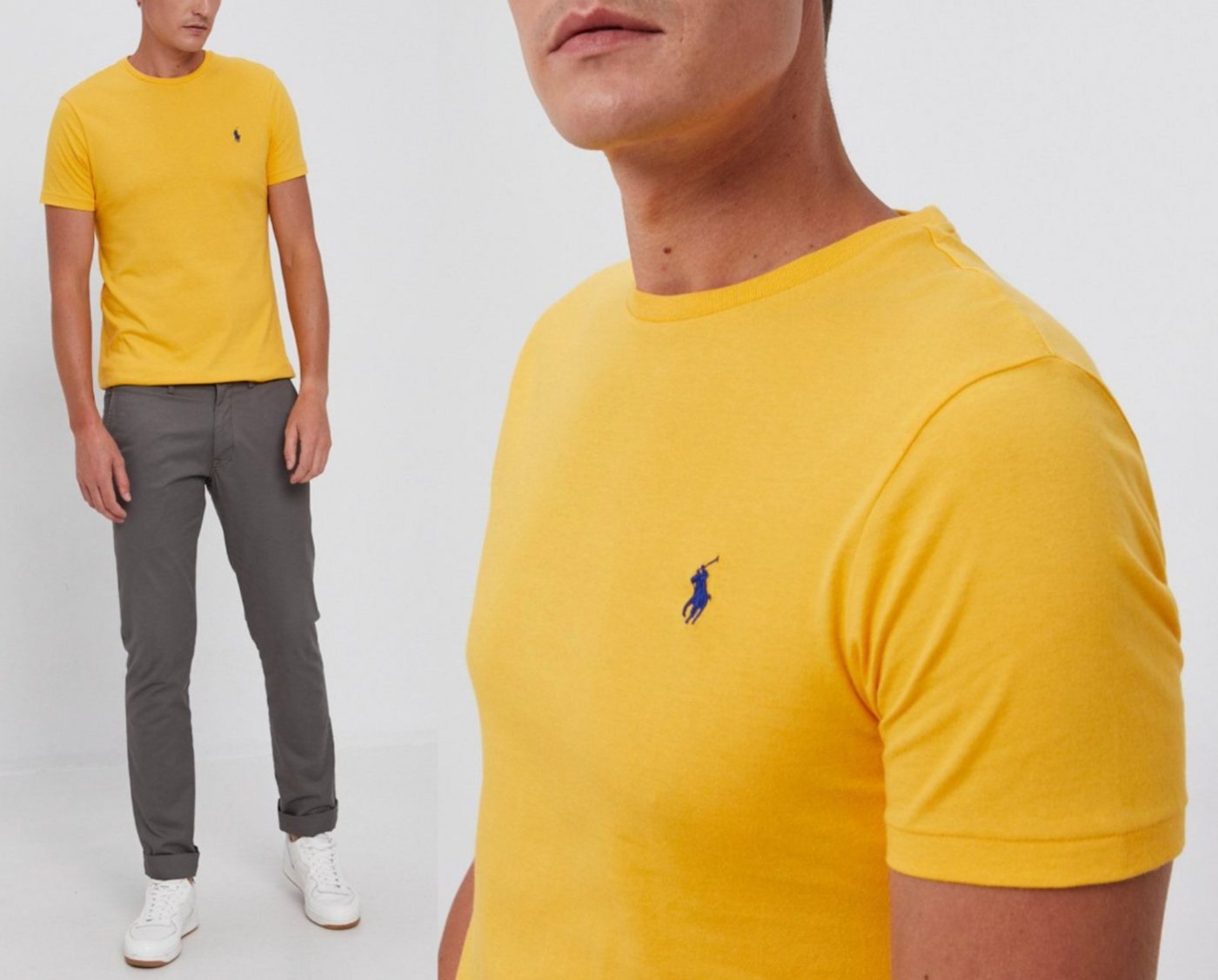 Ralph Lauren T-Shirt Polo Ralph Lauren Logo Pima Cotton T-Shirt Soft Shirt Custom Slim Fit von Ralph Lauren