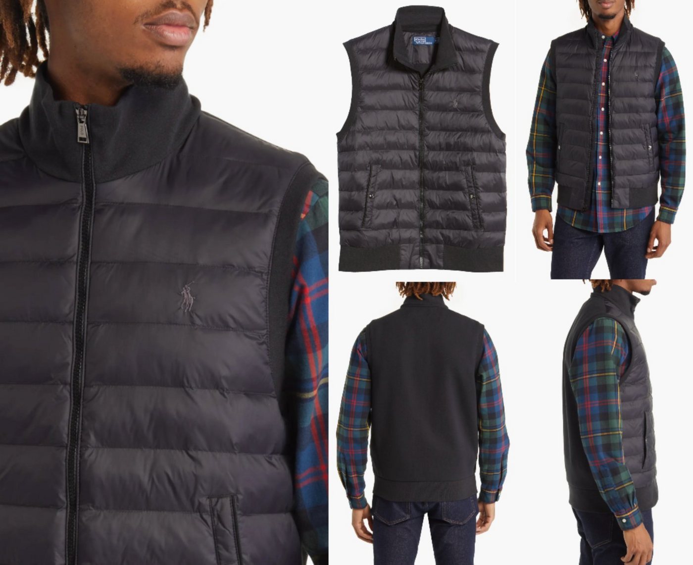 Ralph Lauren Winterjacke POLO RALPH LAUREN Hybrid Waistcoat Quilted Vest Weste Jacket Bomber Bl von Ralph Lauren