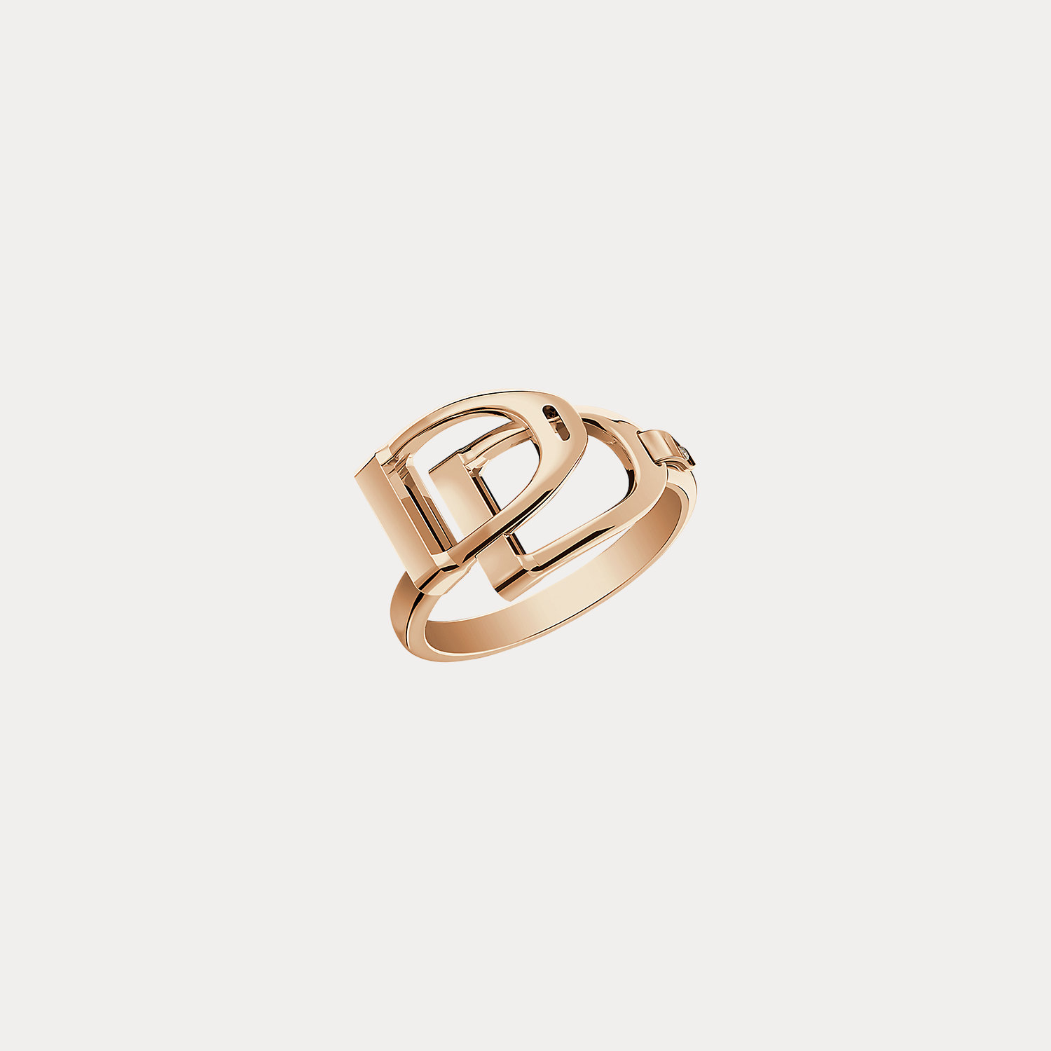 Roségold-Ring mit zwei Steigbügeln von Ralph Lauren
