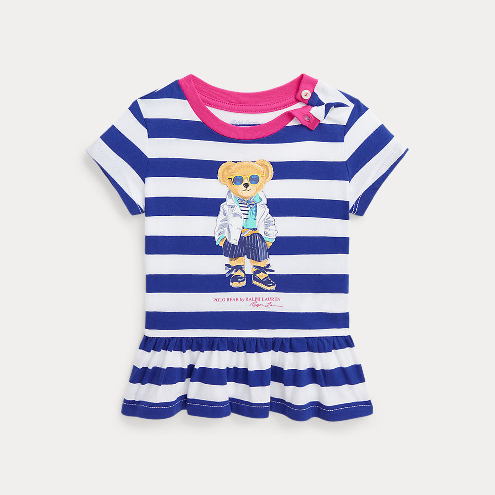 Schößchen-T-Shirt mit Polo Bear von Ralph Lauren