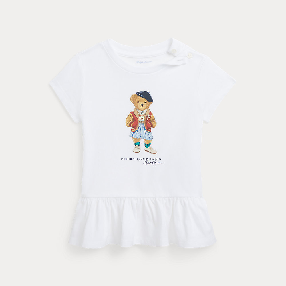 Schößchen-T-Shirt mit Polo Bear von Ralph Lauren