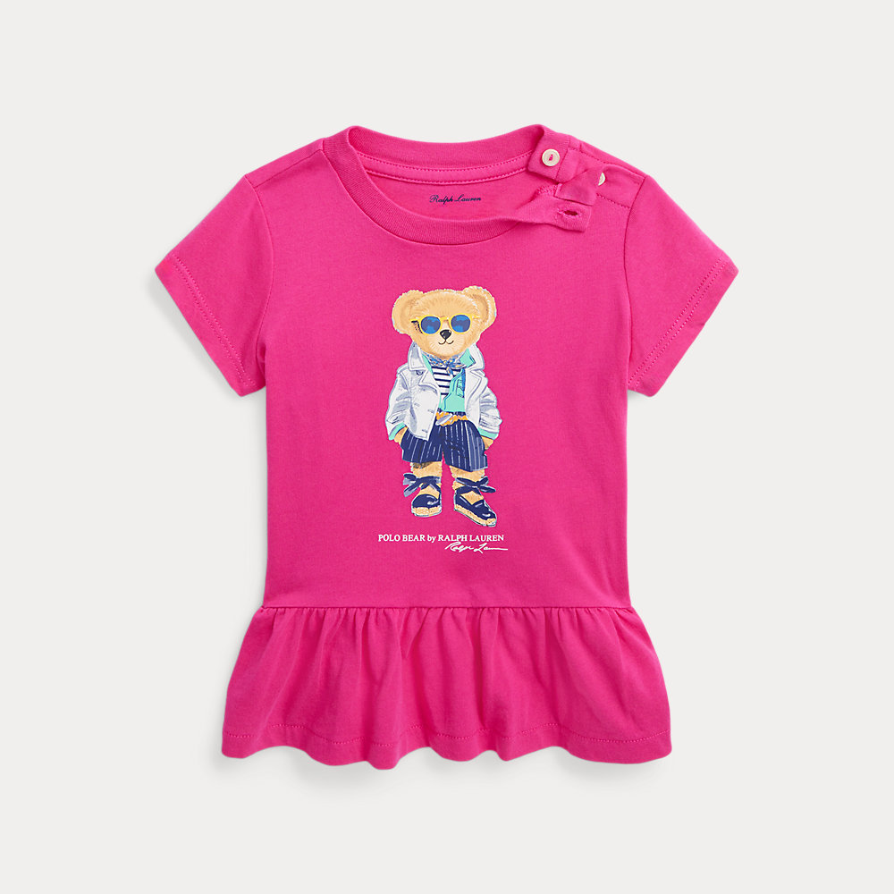 Schößchen-T-Shirt mit Polo Bear von Ralph Lauren