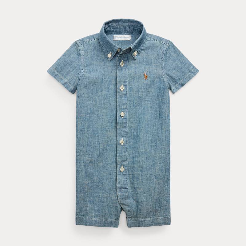 Sommerstrampler aus Baumwoll-Chambray von Ralph Lauren