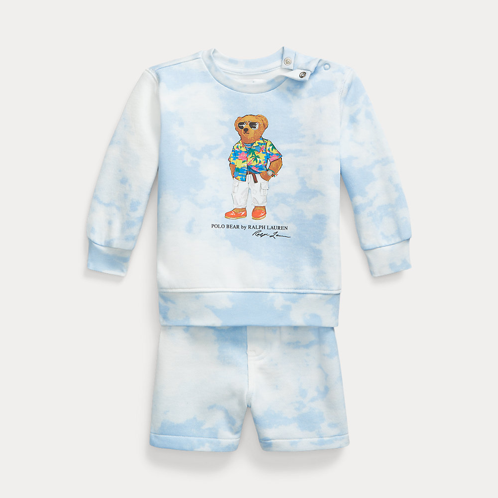 Sweatshirt und Shorts mit Polo Bear von Ralph Lauren