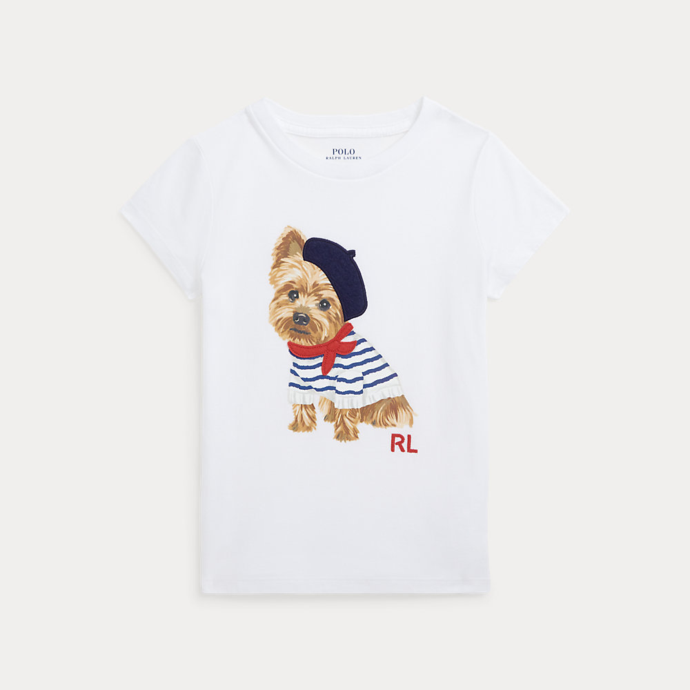 T-Shirt aus Baumwolljersey mit Hund von Ralph Lauren