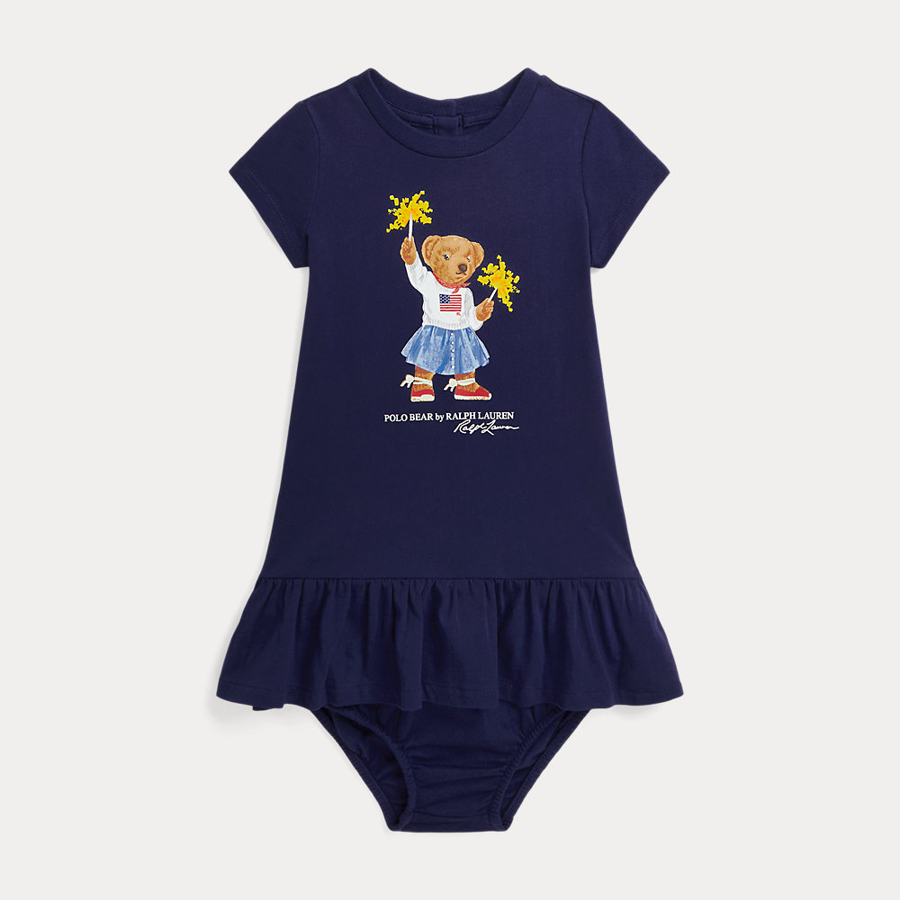 T-Shirtkleid und Höschen mit Polo Bear von Ralph Lauren