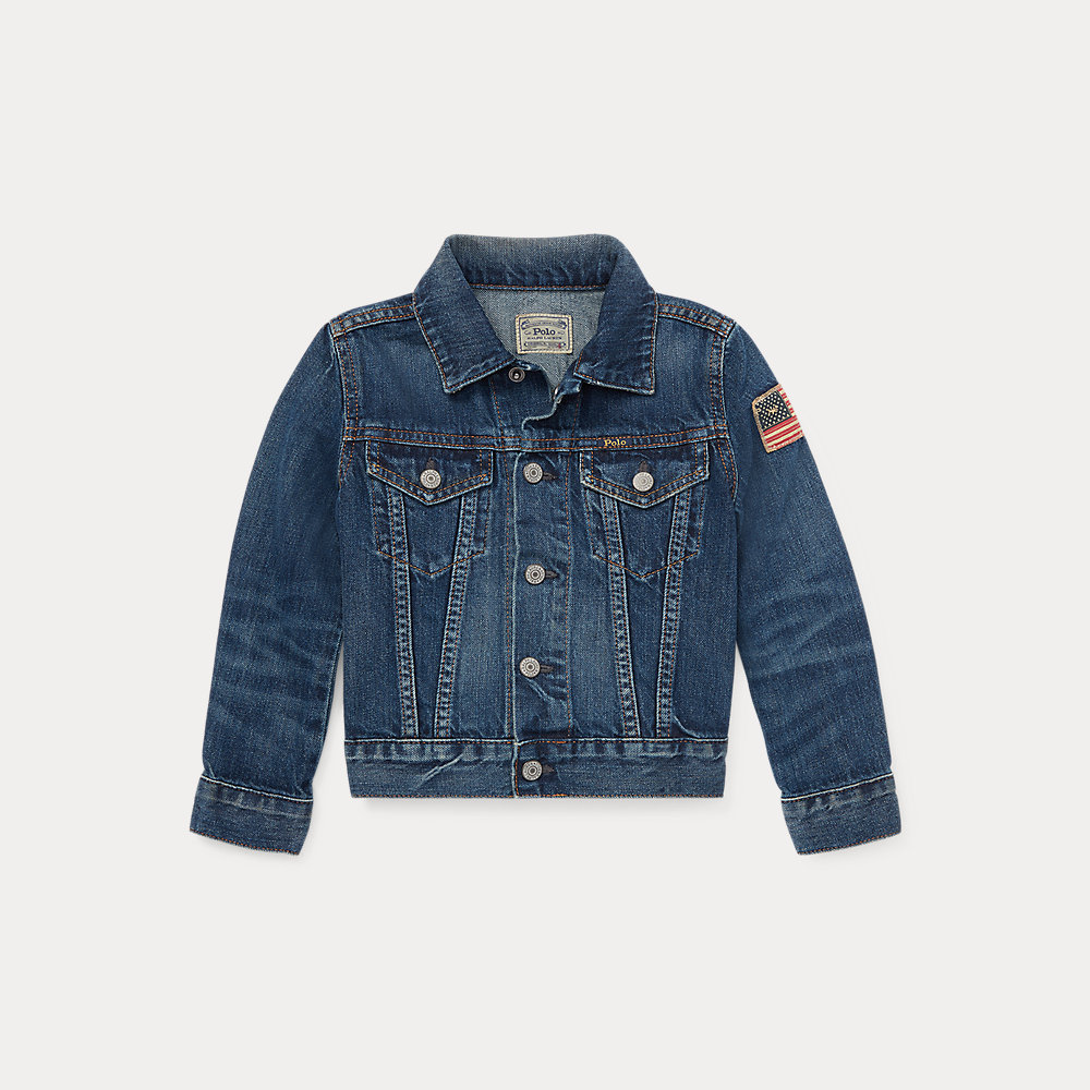 Trucker-Jeansjacke mit Flagge von Ralph Lauren