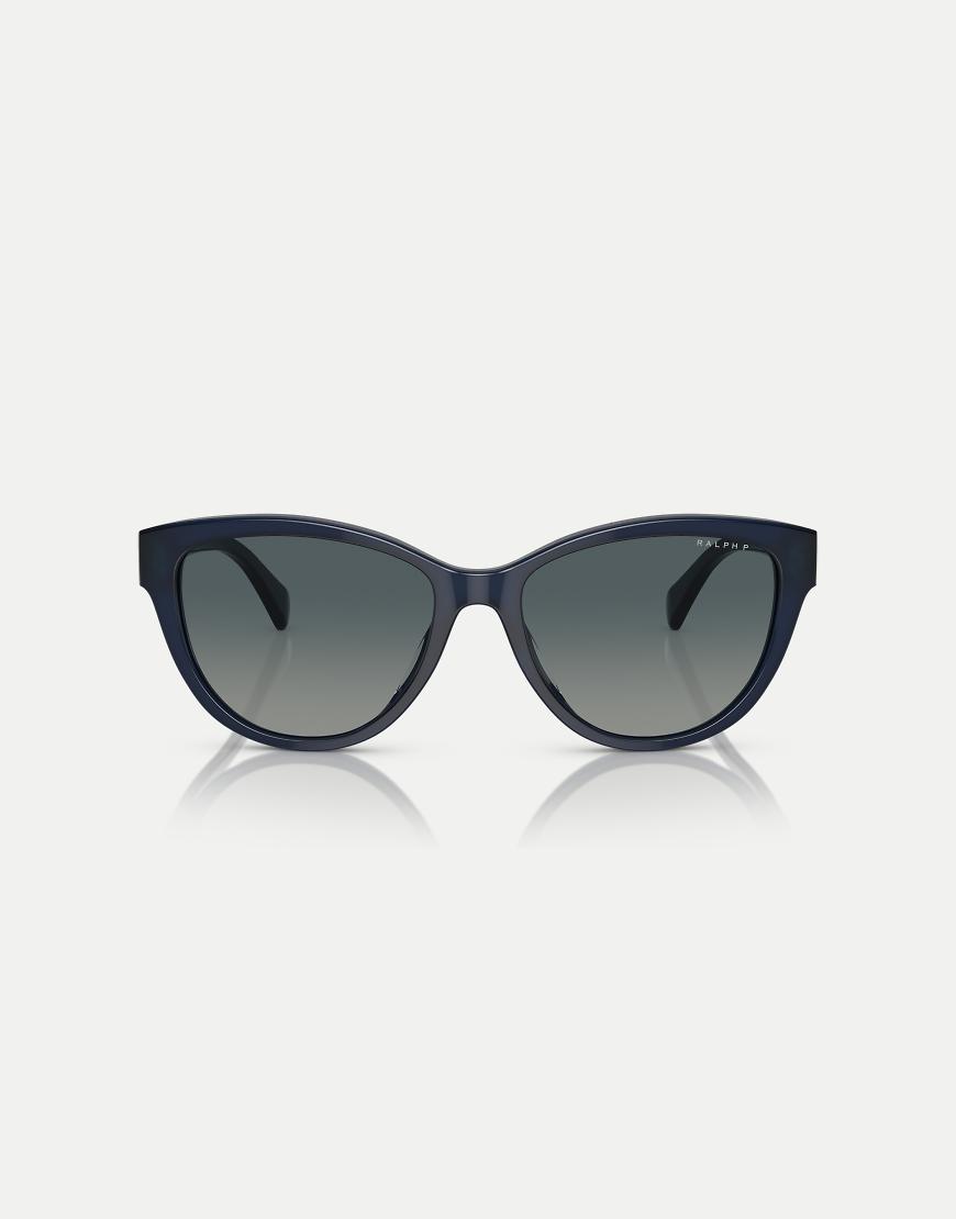 Ralph - Ra5299u - Ovale, polarisierte Sonnenbrille in glänzendem Opalblau mit blauen Gläsern von Ralph