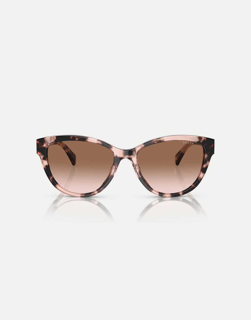 Ralph - Ra5299u - Ovale Sonnenbrille in glänzendem Havanna-Rosa mit braunen Gläsern von Ralph