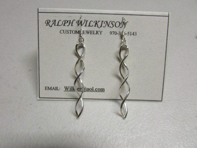 sterling Silber Spirale Ohrringe sterling Silber Spirale Ohrringe von RalphWilkinson