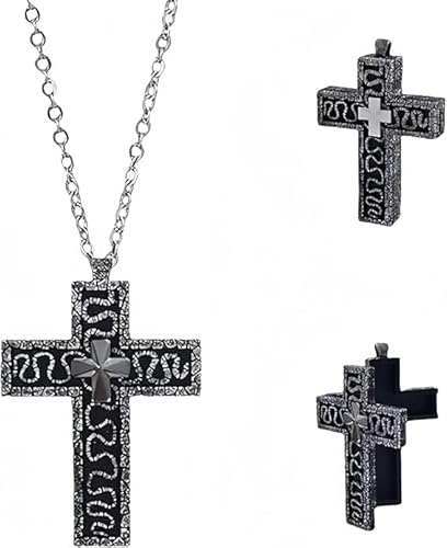 Ralpuco 3D-gedruckte Kreuz-Halskette mit dunkler Box mit zehn Charakteren, Vintage-Stil, handgefertigter Herren- und Damenanhänger, einzigartiger versteckter Aufbewahrungsschmuck, Gamer-Geschenk und Ralpuco 3D-gedruckte Kreuz-Halskette mit dunkler Box mit zehn Charakteren, Vintage-Stil, handgefertigter Herren- und Damenanhänger, einzigartiger versteckter Aufbewahrungsschmuck, Gamer-Geschenk und von Ralpuco