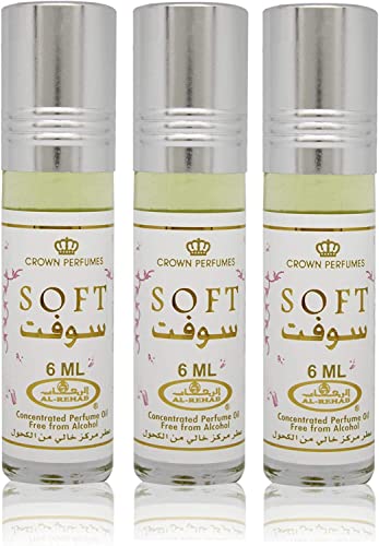 3er Set 6ml Soft Parfum Öl von Al Rehab | 3er Set Flakon Orientalisch Konzentriert Parfümöl | Karamell, Zitrusfrüchte, Vanille, Süß von Ramadan24