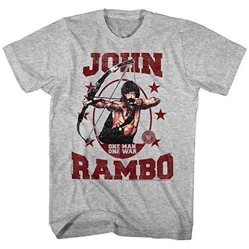 Rambo - Männer Ein Mann Ein Krieg T-Shirt, XX-Large, Gray Heather von RAMBO