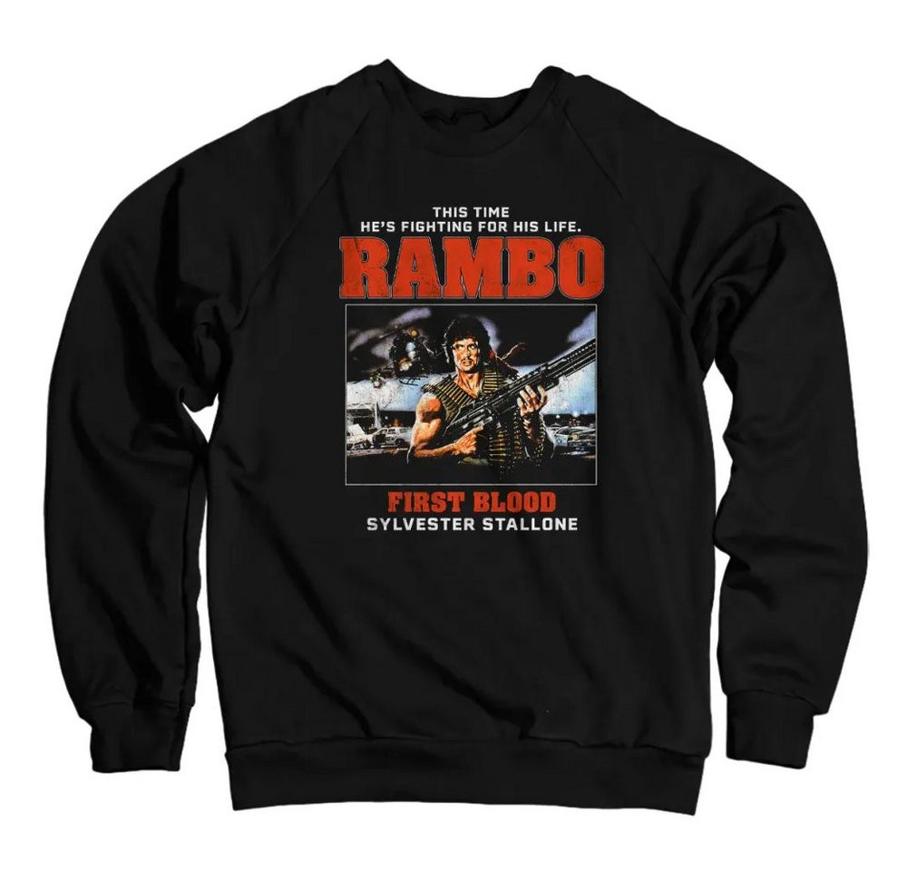 Rambo Rundhalspullover First Blood - Fighting For His Life Sweatshirt von Rambo