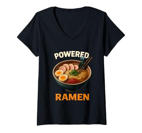 Damen Bereitgestellt von Ramen Funny Japanese Food Lover T-Shirt mit V-Ausschnitt von Ramen Lover Japanese Foods