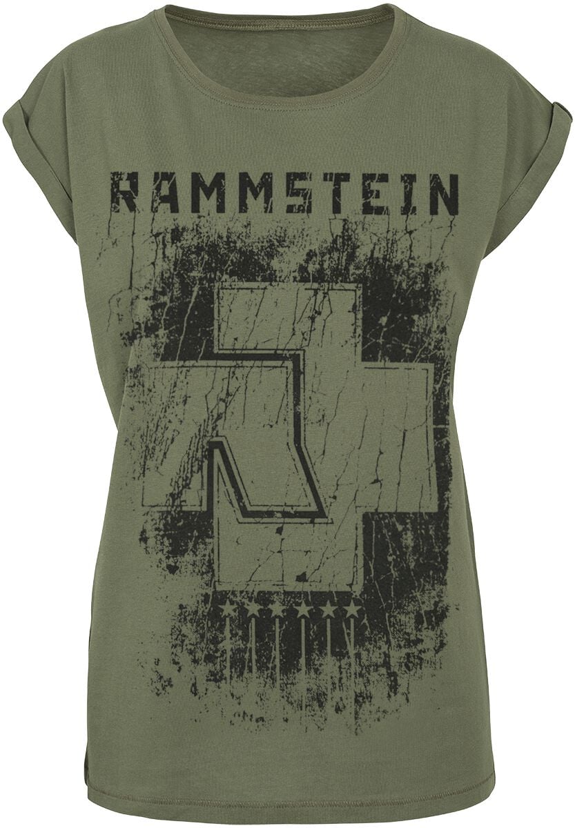 Rammstein 6 Herzen T-Shirt oliv in XXL von Rammstein