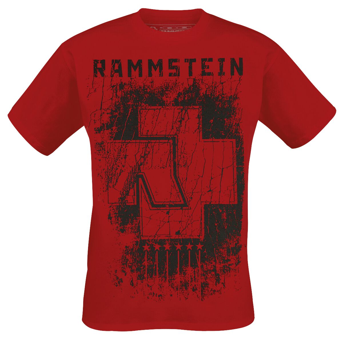 Rammstein 6 Herzen T-Shirt rot in S von Rammstein