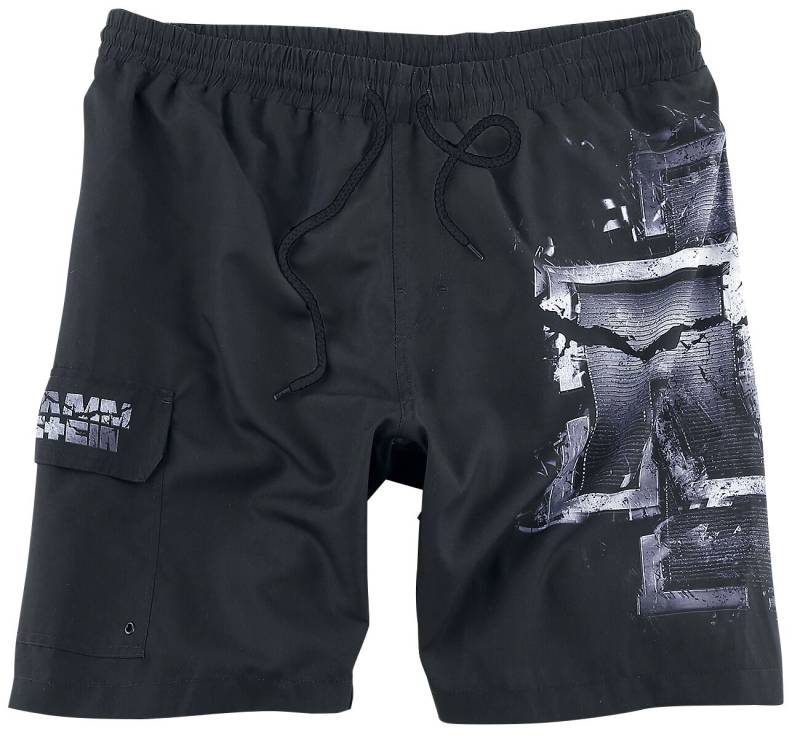 Rammstein Broken Logo Badeshort schwarz grau in 3XL von Rammstein