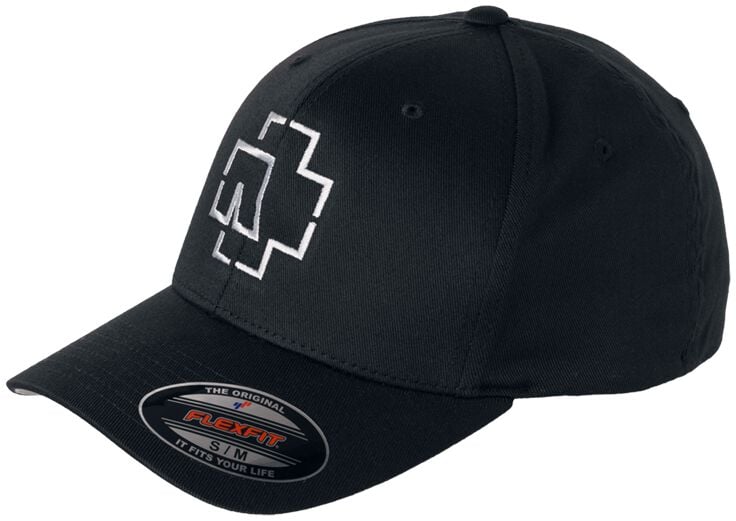 Rammstein Cap - Logo - Flexfit Cap - schwarz  - Lizenziertes Merchandise! von Rammstein
