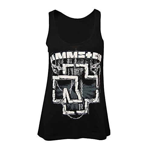 Rammstein Damen Frauen Träger Top In Ketten Offizielles Band Merchandise Fan Shirt schwarz mit Front Print -L von Rammstein