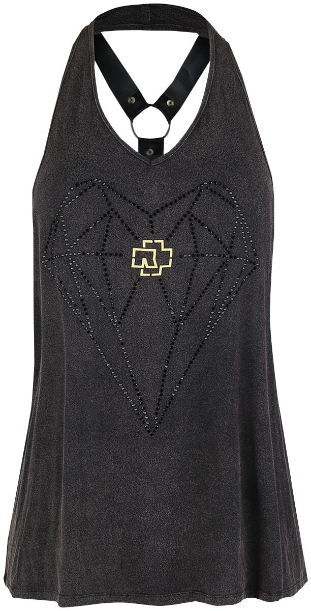 Rammstein Diamant Neckholder graubraun in S von Rammstein