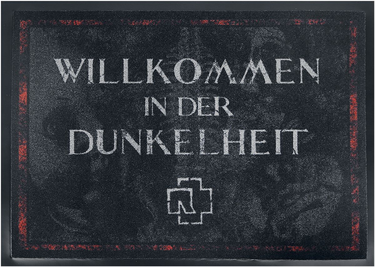 Rammstein Fußmatte - Willkommen In Der Dunkelheit - dunkelgrau/rot  - Lizenziertes Merchandise! von Rammstein