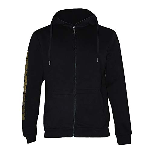 Rammstein Herren Kapuzenjacke Flügel Offizielles Band Merchandise Fan Zipper schwarz mit mehrfarbigem Front und Seiten Print (M) von Rammstein