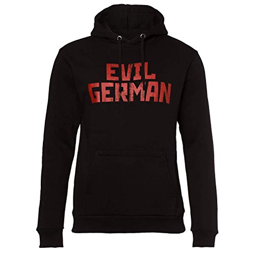 Rammstein Herren Kapuzenpullover Evil German Offizielles Band Merchandise Fan Hoodie schwarz mit rotem Front und Back Print (L) von Rammstein