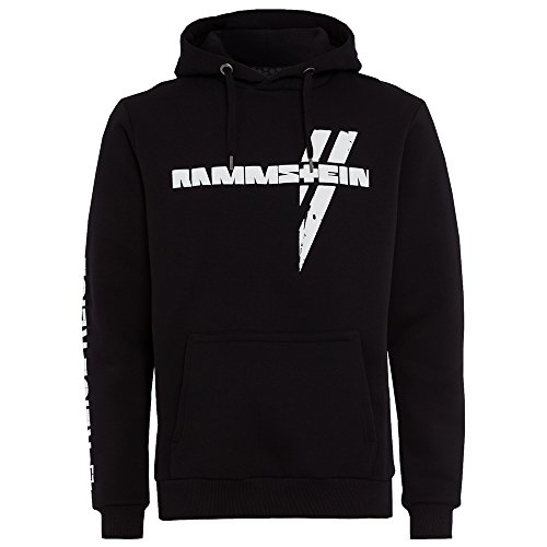 Rammstein Herren Kapuzenpullover Weisses Kreuz Offizielles Band Merchandise Fan Hoodie schwarz mit mehrfarbigem Front und Back Print (3XL) von Rammstein