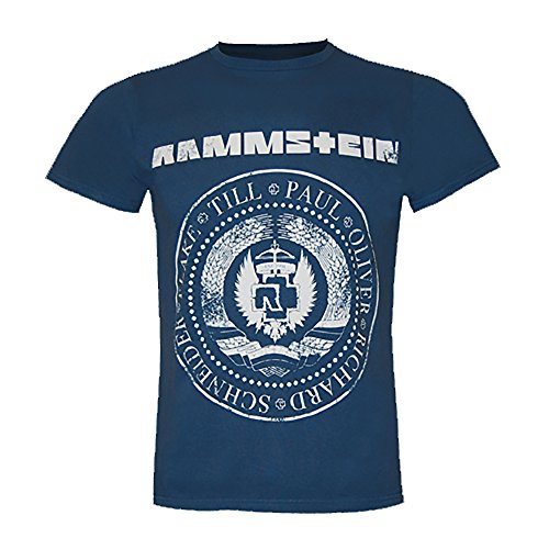 Rammstein Herren T-Shirt EST. 1994", Offizielles Band Merchandise Fan Shirt Navy mit weißem Front Print (5XL) von Rammstein