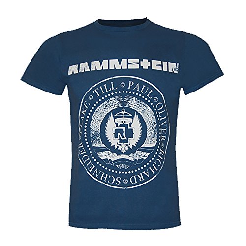 Rammstein Herren T-Shirt EST. 1994", Offizielles Band Merchandise Fan Shirt Navy mit weißem Front Print (M) von Rammstein
