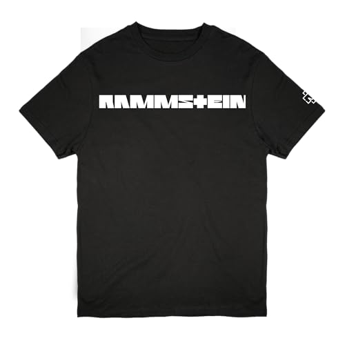 Rammstein Herren T-Shirt Offizielles Band Merchandise Fan Shirt schwarz mit weißem Front und Seiten Print (5XL, Schwarz) von Rammstein