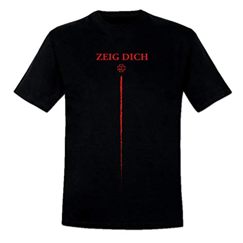 Rammstein Herren T-Shirt Zeig Dich Offizielles Band Merchandise Fan Shirt schwarz mit rotem Front Print (M) von Rammstein