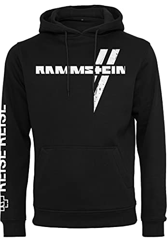 RS Herren Rammstein Weißes Kreuz Hoodie Kapuzenpullover, schwarz, Large von Rammstein