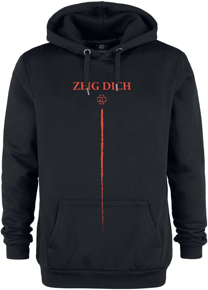 Rammstein Kapuzenpullover - Zeig Dich Logo - S bis 3XL - für Männer - Größe S - schwarz  - Lizenziertes Merchandise! von Rammstein