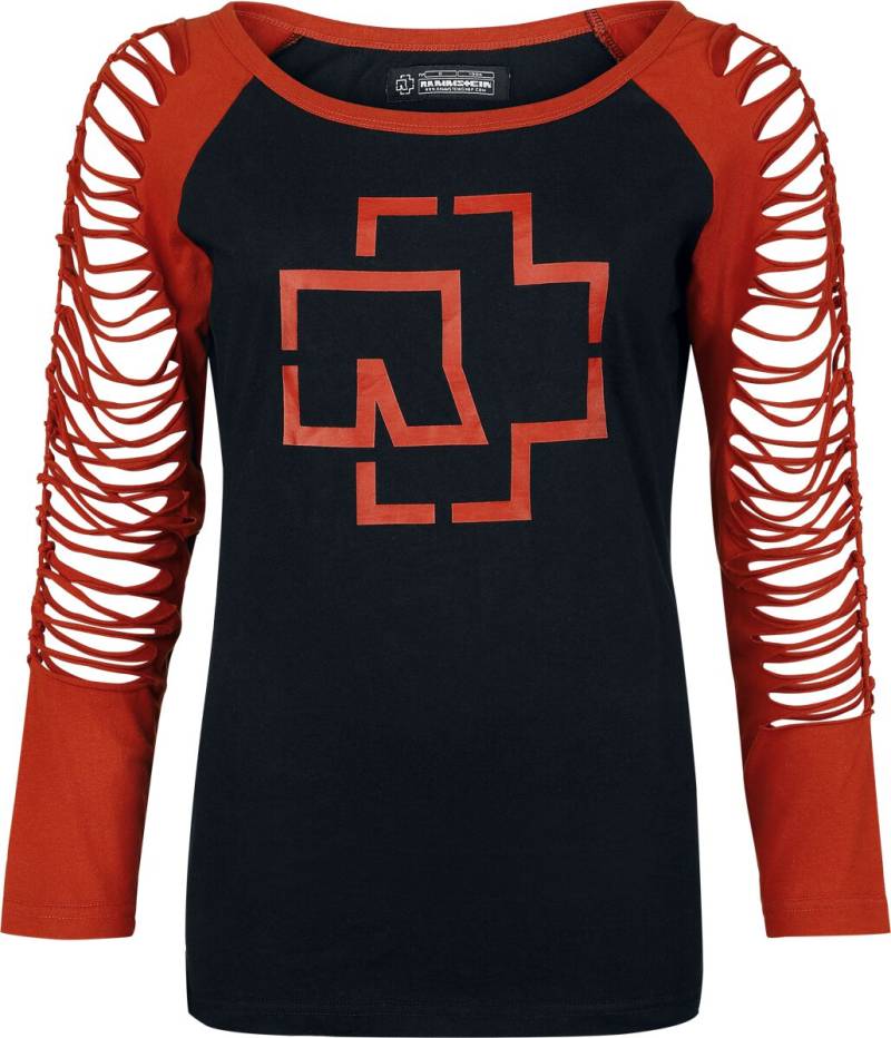 Rammstein Langarmshirt - Rotes Licht - S bis 3XL - für Damen - Größe S - schwarz/rot  - Lizenziertes Merchandise! von Rammstein