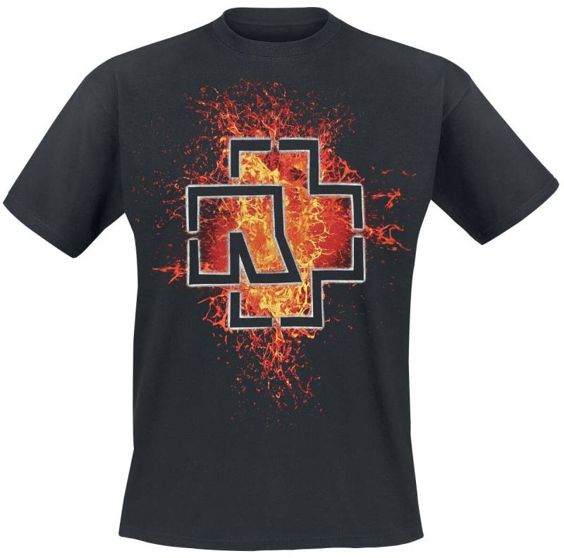 Rammstein Lava Logo T-Shirt schwarz in L von Rammstein