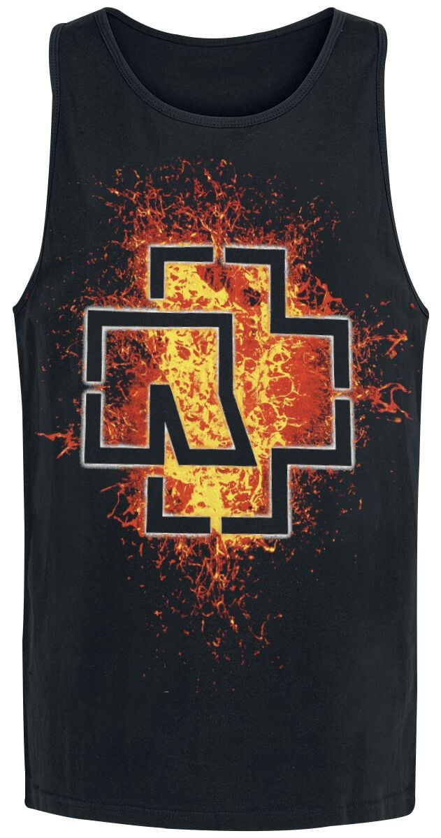 Rammstein Lava Logo Tank-Top schwarz in XL von Rammstein