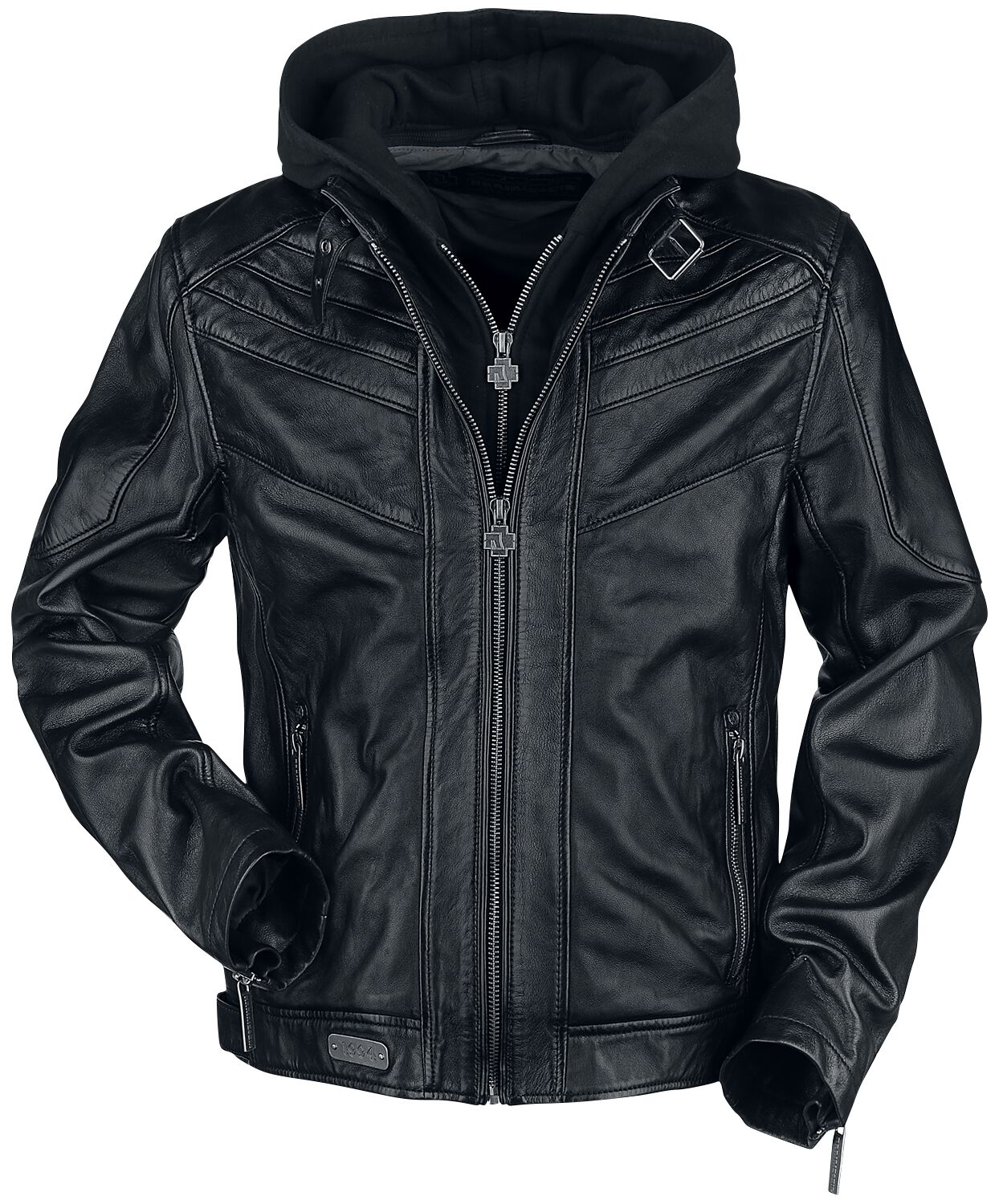 Rammstein Lederjacke - Logo - S bis 5XL - für Männer - Größe S - schwarz  - Lizenziertes Merchandise! von Rammstein