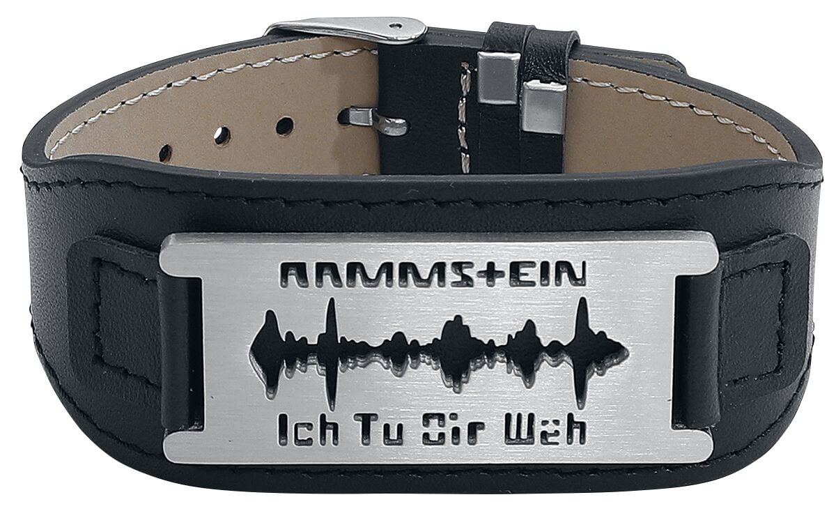 Rammstein "Rasierklinge "Ich Tu Dir Weh" Lederarmband schwarz von Rammstein