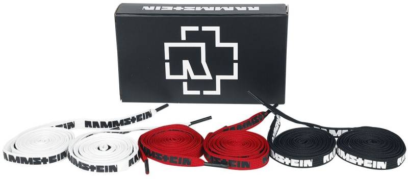 Rammstein Schnürsenkel - Schnürsenkel-Box  - Größe  schwarz/rot/weiß  - Lizenziertes Merchandise! von Rammstein