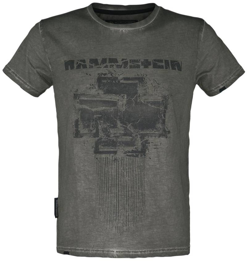Rammstein T-Shirt - Broken Logo II - S bis 5XL - für Männer - Größe L - oliv  - Lizenziertes Merchandise! von Rammstein